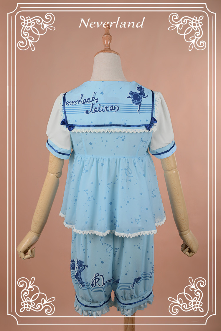 The Piper at Starry Night- Sailor Style Quji Neverland Lolita Prince Set