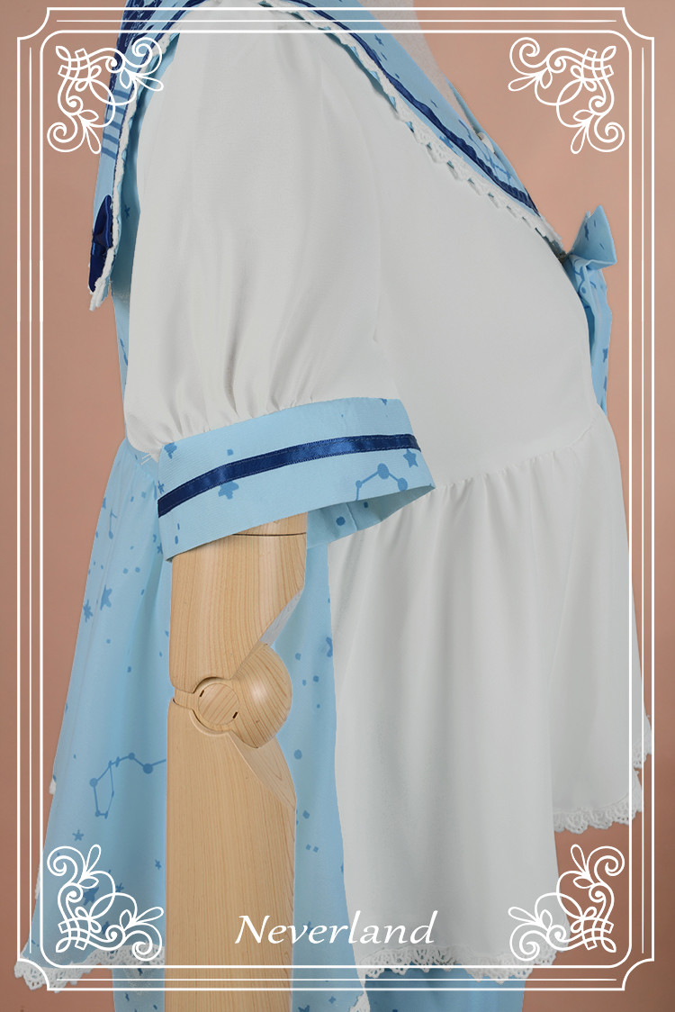 The Piper at Starry Night- Sailor Style Quji Neverland Lolita Prince Set