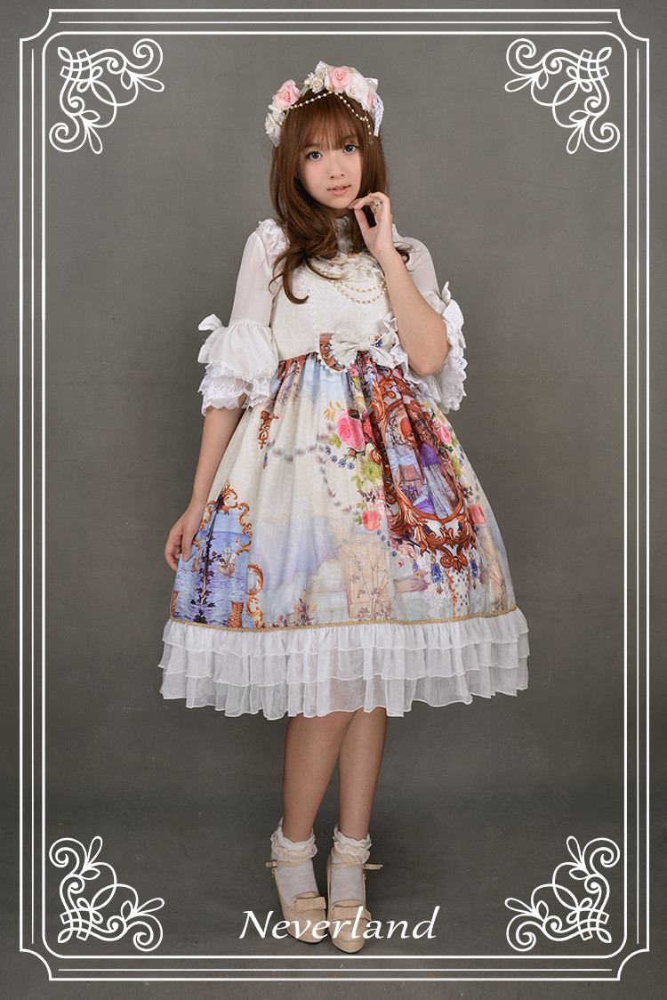 Midsummer Night High Waist Neverland Lolita Jumper Dress