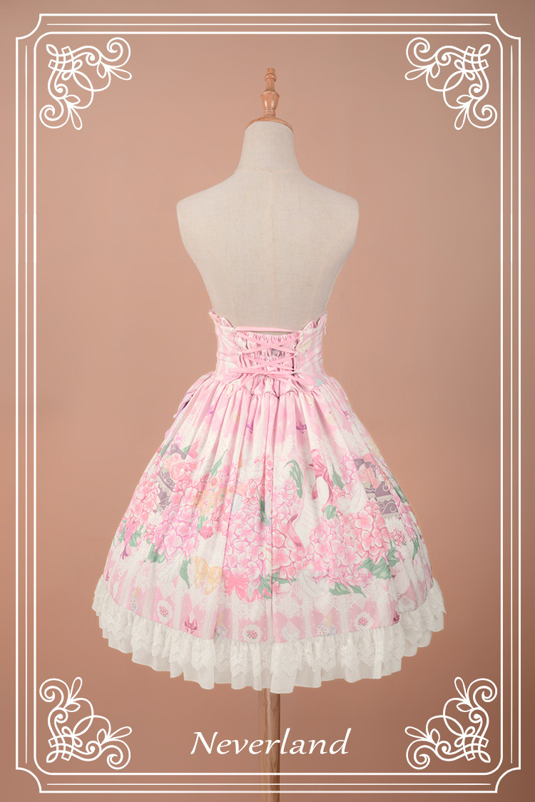 Perfume of Hydrangea Neverland Lolita High Waist Skirt