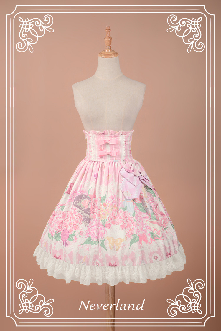 Perfume of Hydrangea Neverland Lolita High Waist Skirt