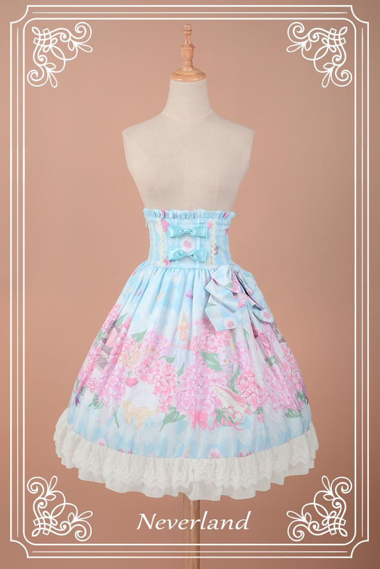 Perfume of Hydrangea Neverland Lolita High Waist Skirt