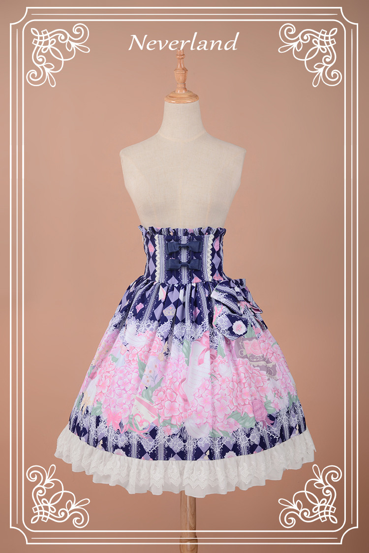 Perfume of Hydrangea Neverland Lolita High Waist Skirt