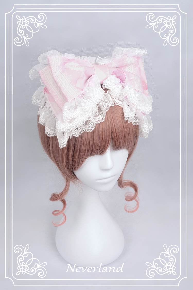 Perfume of Hydrangea Neverland Lolita Headbow with Lace