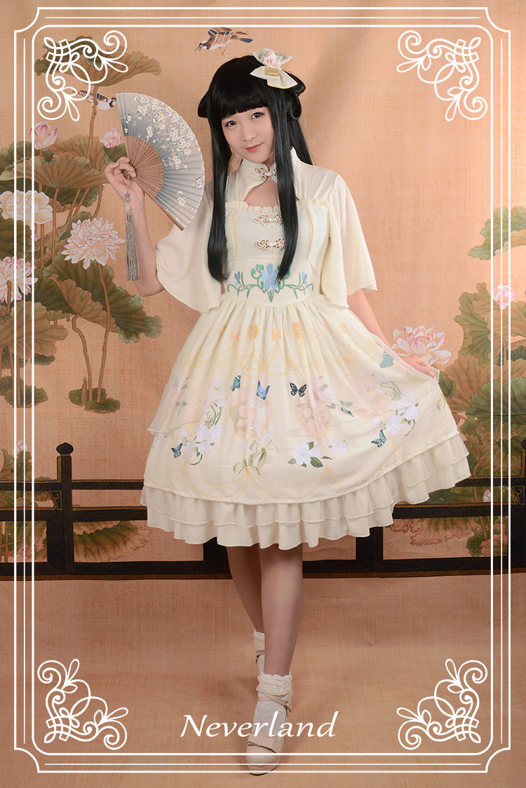 The Inlaid Harp Qi Neverland Lolita OP Dress