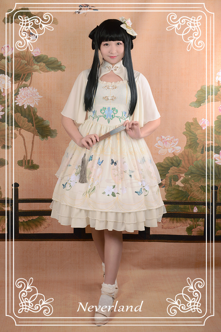 The Inlaid Harp Qi Neverland Lolita OP Dress