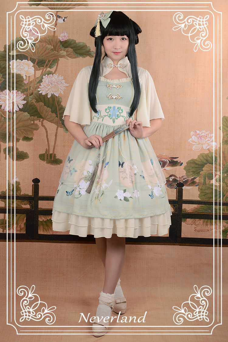 The Inlaid Harp Qi Neverland Lolita OP Dress