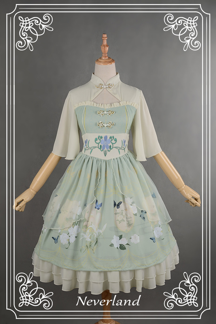 The Inlaid Harp Qi Neverland Lolita OP Dress