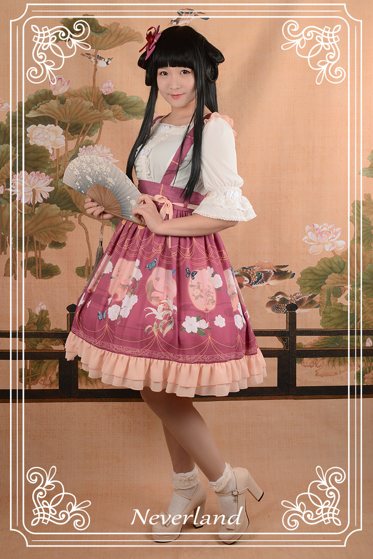 The Inlaid Harp Qi Neverland Lolita Skirt/Salopette