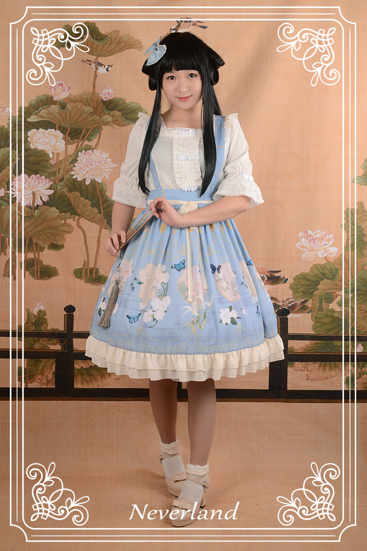 The Inlaid Harp Qi Neverland Lolita Skirt/Salopette