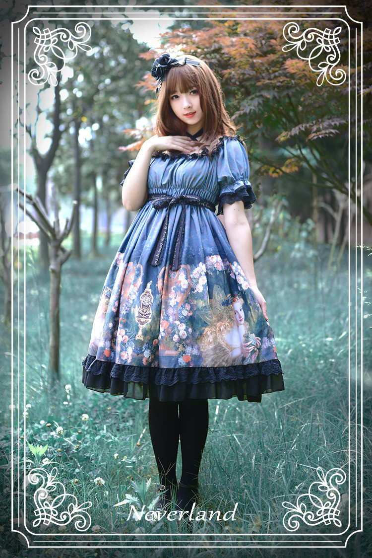 Song of Fairy High Waist Neverland Lolita OP Dress