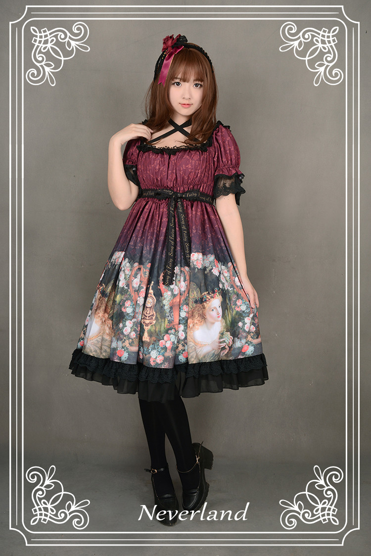 Song of Fairy High Waist Neverland Lolita OP Dress