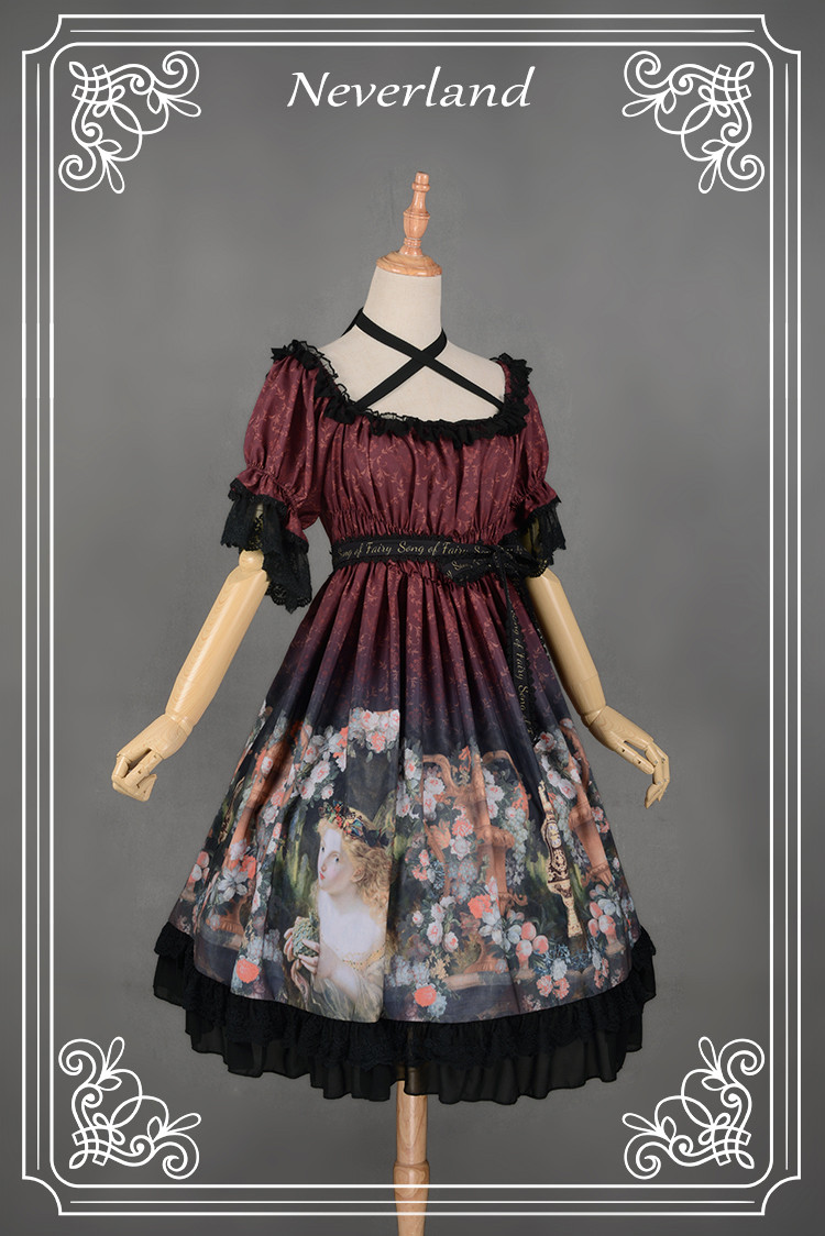 Song of Fairy High Waist Neverland Lolita OP Dress