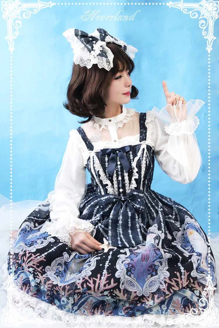 Crystal Palace High Waist Neverland Lolita JSK Dress