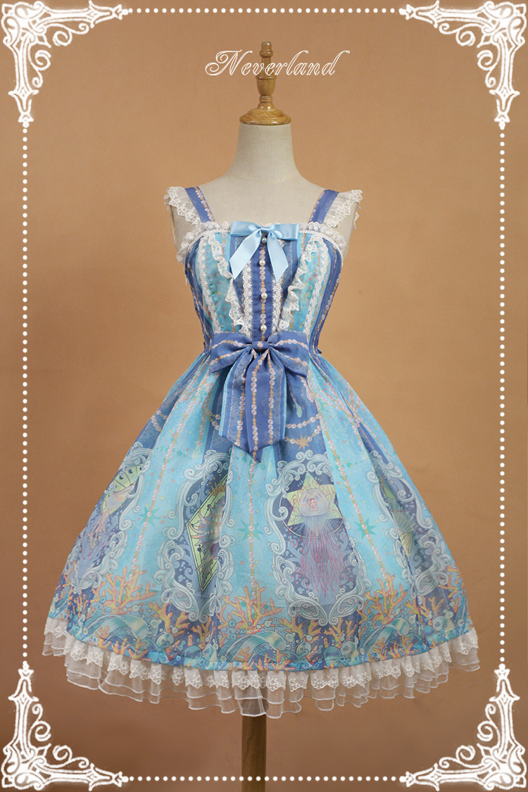 Crystal Palace High Waist Neverland Lolita JSK Dress