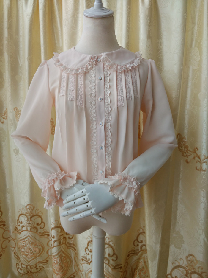 Original New Doll Collar Long Sleeved Chiffon Princess Lolita Blouse