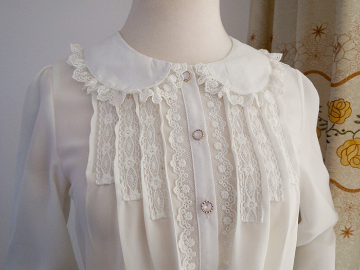 Original New Doll Collar Long Sleeved Chiffon Princess Lolita Blouse