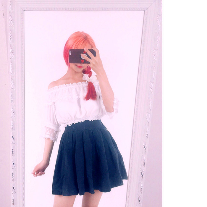 Original Summer Half Sleeve Chiffon Lace Lolita Bottoming Shirt