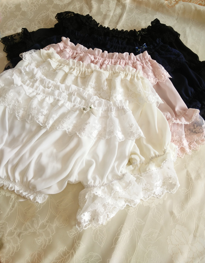 Original Summer Half Sleeve Chiffon Lace Lolita Bottoming Shirt