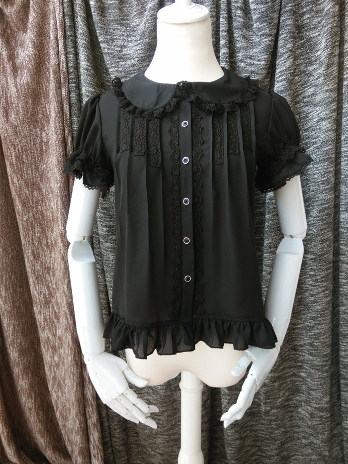 Original Doll Collar Short Sleeved Chiffon Princess Lolita Blouse