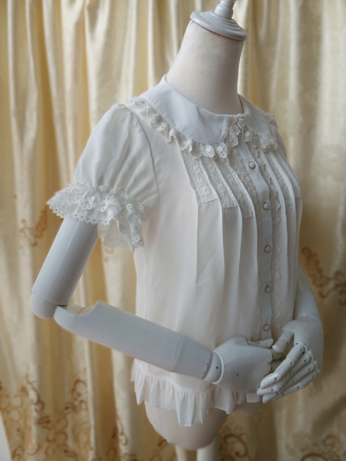 Original Doll Collar Short Sleeved Chiffon Princess Lolita Blouse