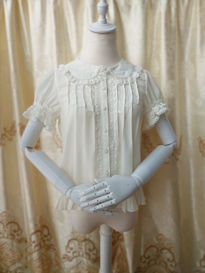 Original Doll Collar Short Sleeved Chiffon Princess Lolita Blouse