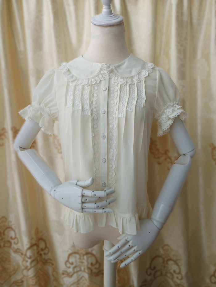 Original Doll Collar Short Sleeved Chiffon Princess Lolita Blouse