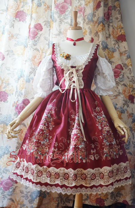 AlpenRose Gothic Ethnic Surface Spell Lolita Corset JSK