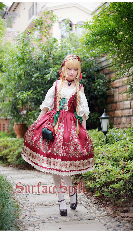 AlpenRose Gothic Ethnic Surface Spell Lolita Corset JSK