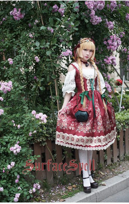 AlpenRose Gothic Ethnic Surface Spell Lolita Corset JSK