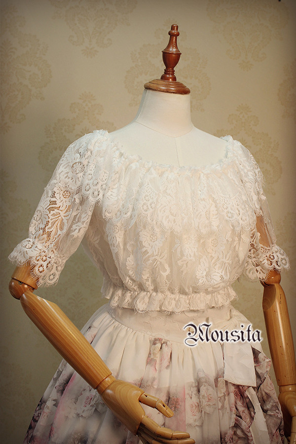 Short Sleeves Lace Mousita Lolita Short Version Blouse