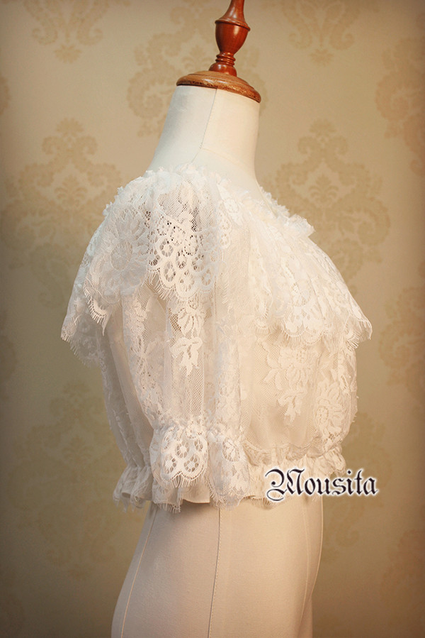 Short Sleeves Lace Mousita Lolita Short Version Blouse