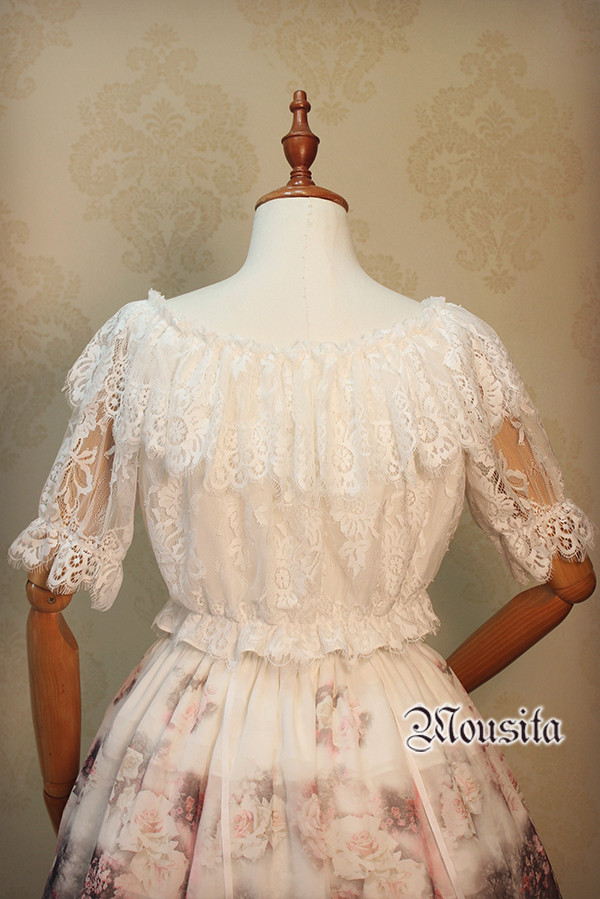 Short Sleeves Lace Mousita Lolita Short Version Blouse