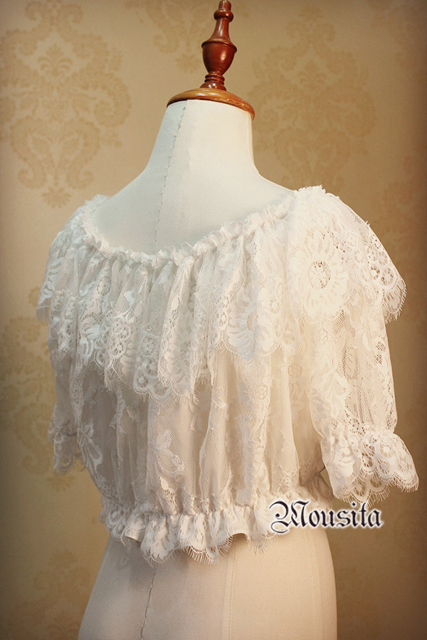 Short Sleeves Lace Mousita Lolita Short Version Blouse