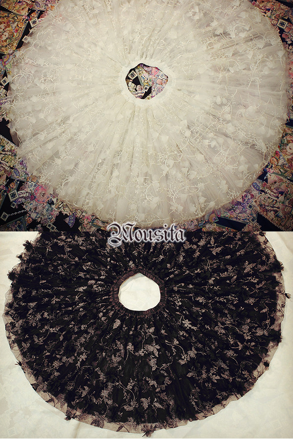 Beautiful Floral Embroidery Mousita Lolita Skirt Petticoat