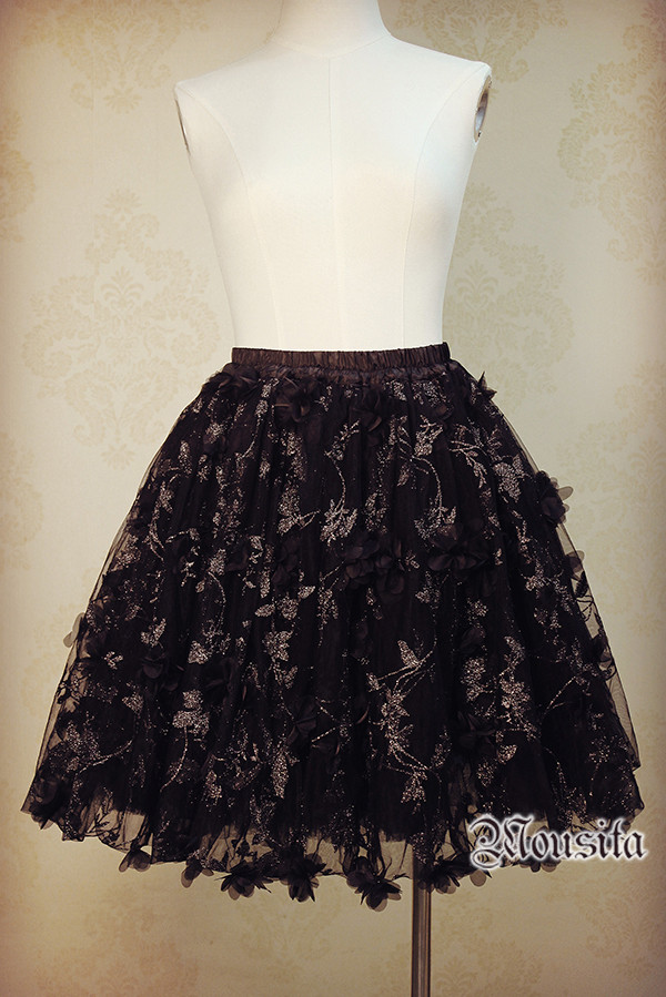 Beautiful Floral Embroidery Mousita Lolita Skirt Petticoat