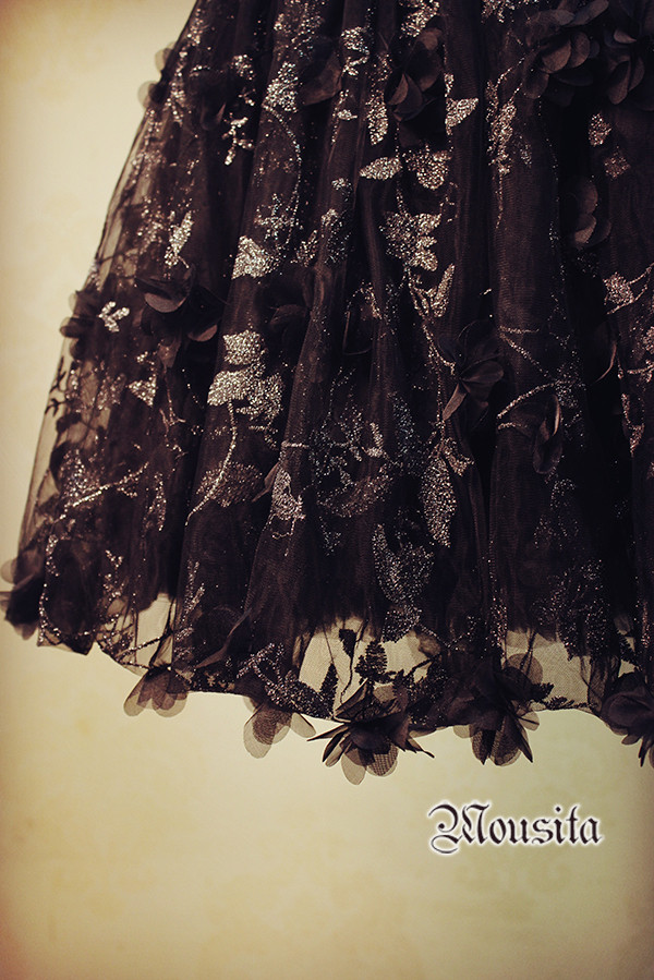 Beautiful Floral Embroidery Mousita Lolita Skirt Petticoat