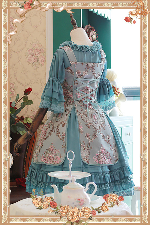 Windsor\'s Afternoon Tea Three-dimensional Relief Infanta Lolita JSK And Chiffon Petticoat Set