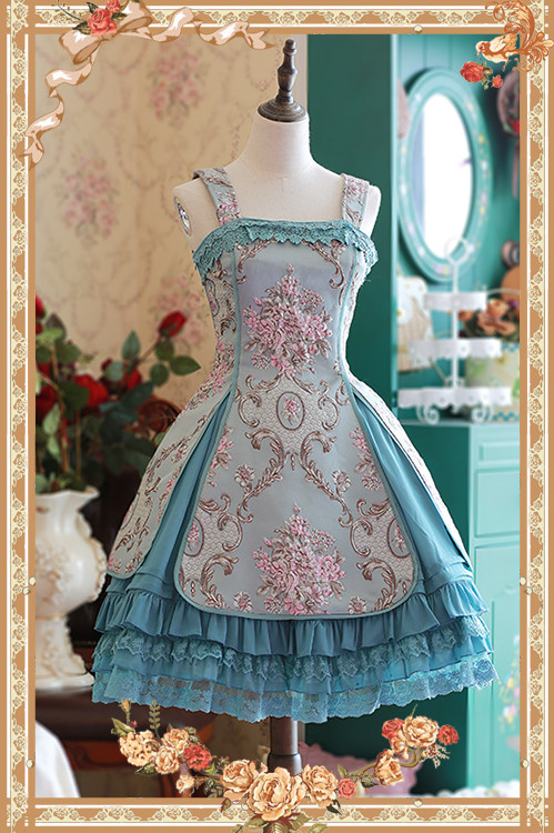 Windsor\'s Afternoon Tea Three-dimensional Relief Infanta Lolita JSK And Chiffon Petticoat Set