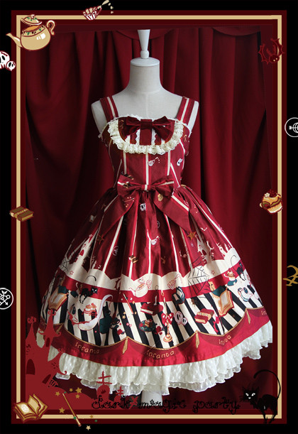 Dark Magic Party Halloweens Night Infanta JSK Dress 2 Colors