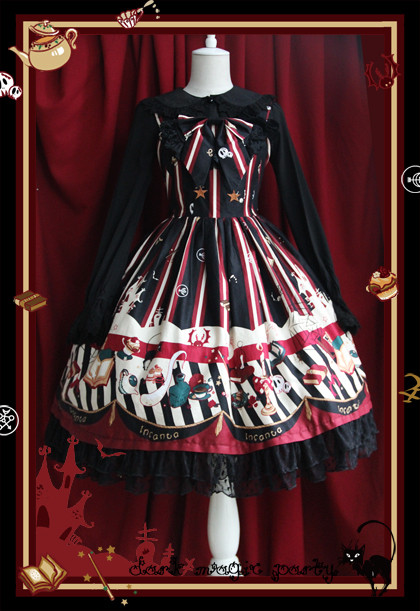 Dark Magic Party Halloweens Night Infanta JSK Dress 2 Colors