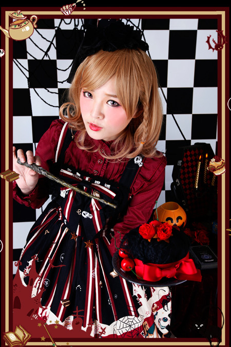 Dark Magic Party Halloweens Night Infanta JSK Dress 2 Colors