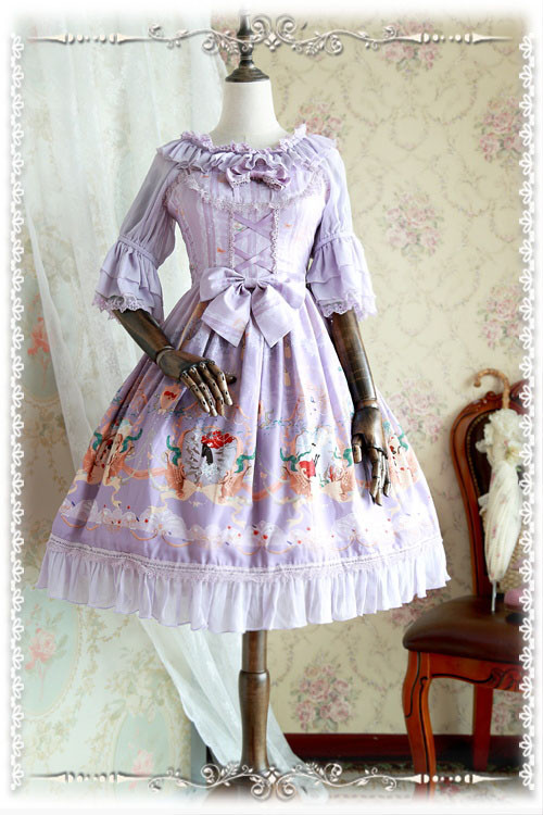 Hime Sleeves Chiffon Infanta Lolita Short Version Blouse