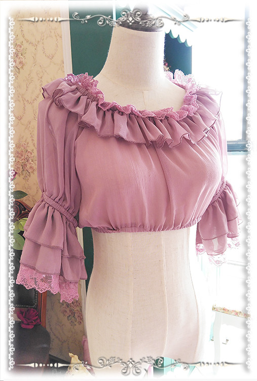 Hime Sleeves Chiffon Infanta Lolita Short Version Blouse