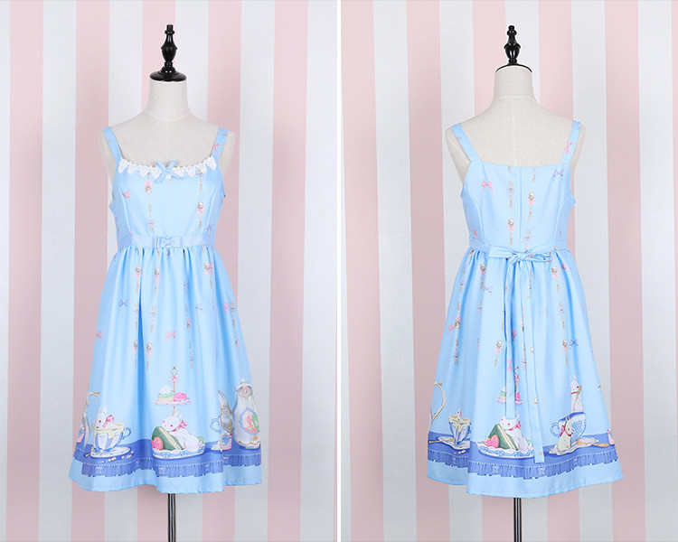 Tea Cup Rabbit Printing Lolita JSK