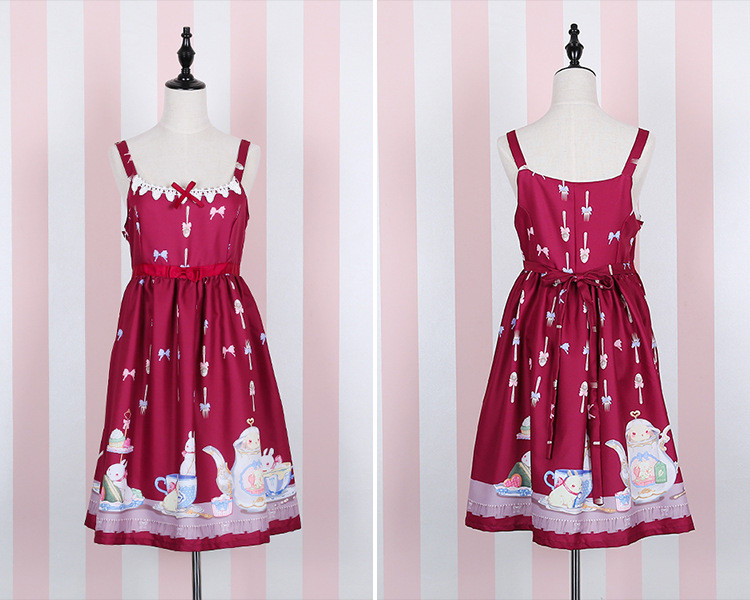 Tea Cup Rabbit Printing Lolita JSK