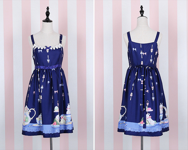 Tea Cup Rabbit Printing Lolita JSK