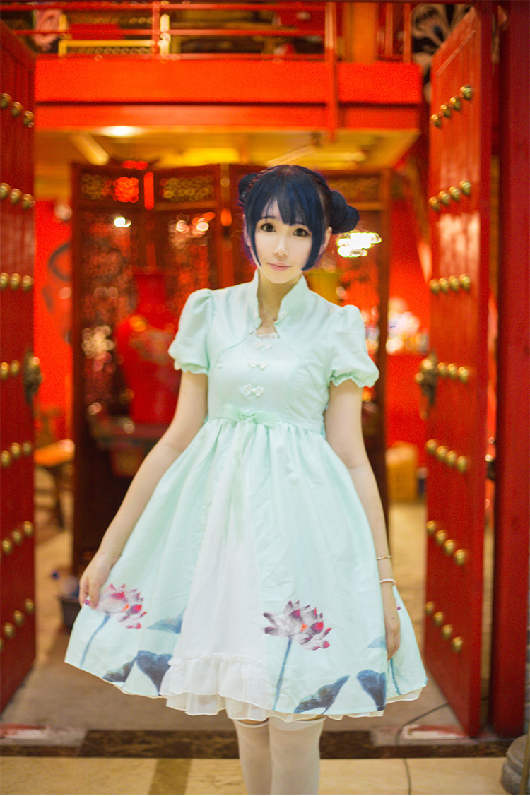Summer Lotus Chinese Style Princess Lolita Dress