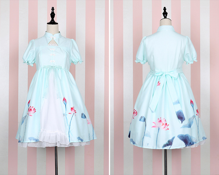 Summer Lotus Chinese Style Princess Lolita Dress