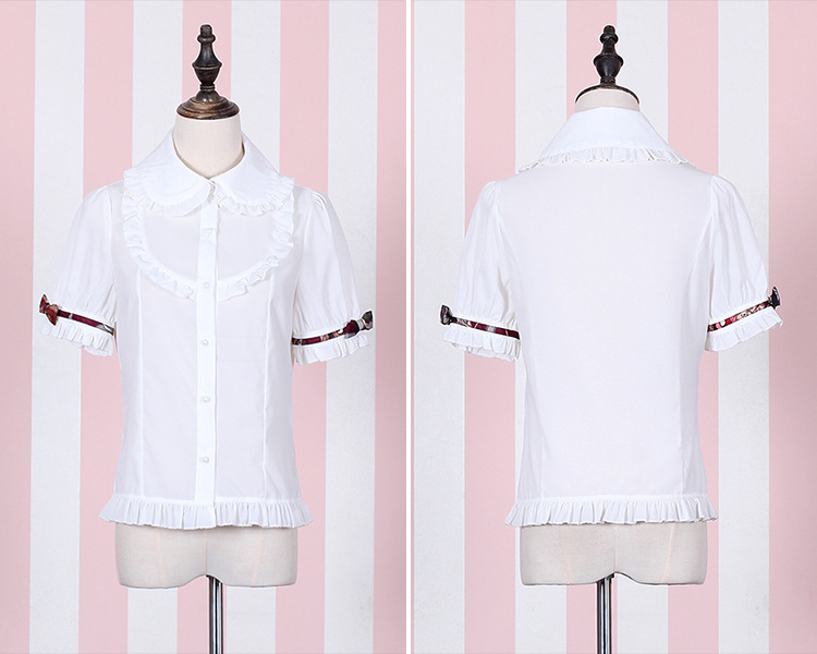 Black And White Lolita Blouses